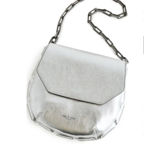 Rag & Bone Sadie Silver Metallic Leather Bag - NWT - Gorgeous Bag! - Picture 10 of 10
